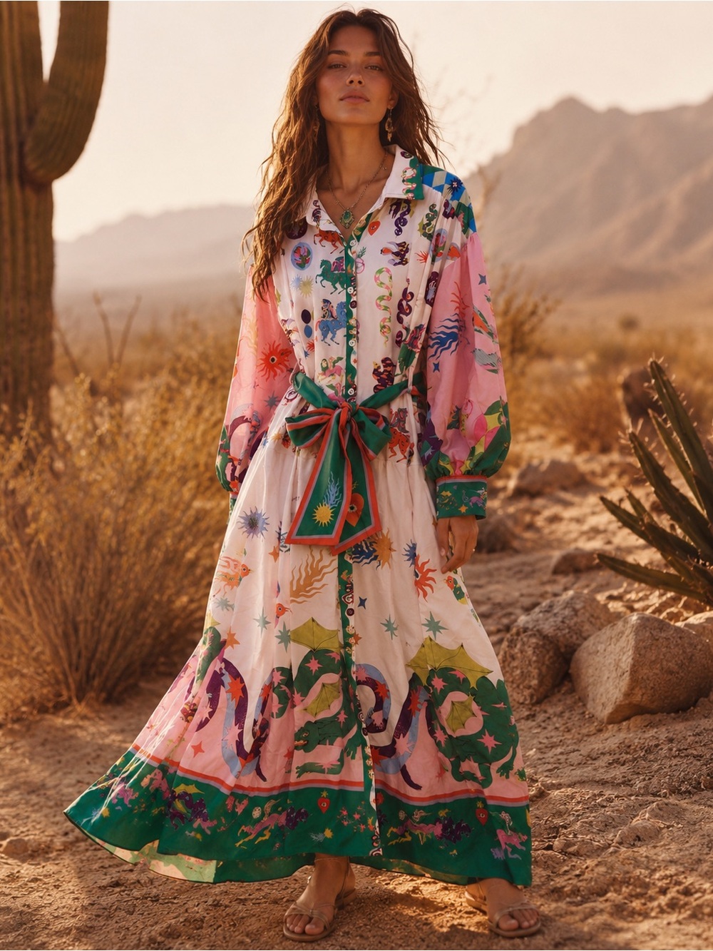 Boho Desert Festival Maxi Dress